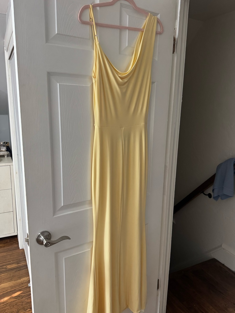 CLUBLLondon Armelia Lemon Cowl Neck Maxi Dress with Scarf Detail - Picture 3 of 4